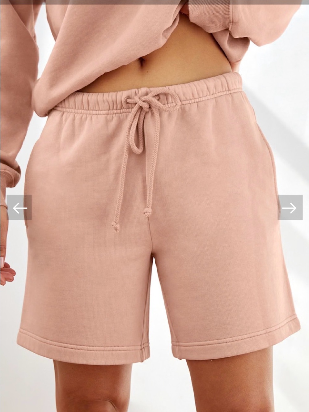 Aritzia Wilfred Free Fleece 7” Sweatshorts Brown XS